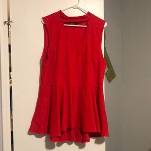 Red Sleeveless Top